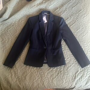 NEW EXPRESS black notch collar one button blazer